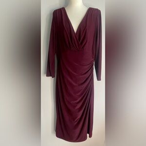 LAUREN Ralph Lauren Burgundy Dress Sz 10
